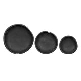 Set/3 Black Teak Wood Nesting Bowls
