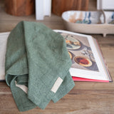 Stonewashed Linen Blend Tea Towel w/ Tab