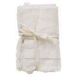 Set/4 Creamy White Cotton Napkins