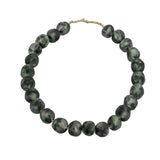 Vintage Sea Glass Beads Frosty Charcoal