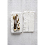 Set/4 Creamy White Cotton Napkins