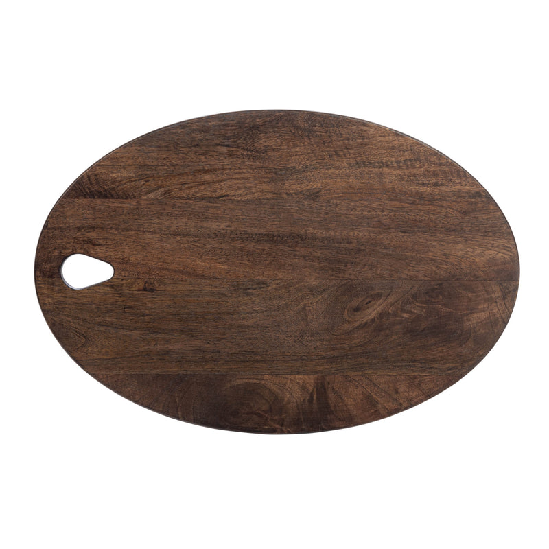 Oval Mango Wood Cheese/Cutting Board w/ Handle