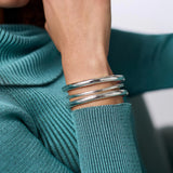 Havana Demi Bangle Silver