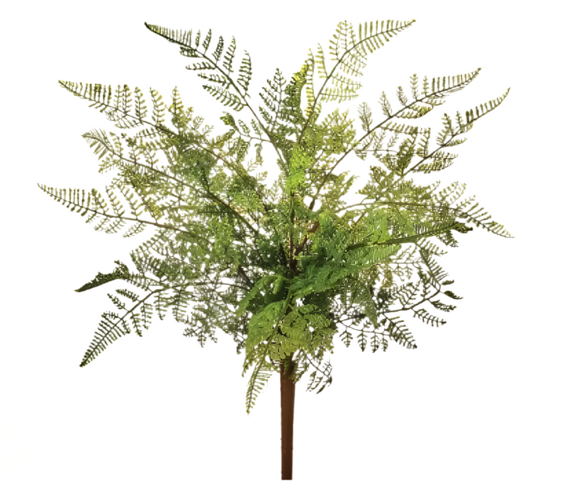 UV Natural Touch Leather Fern Bush - 18"