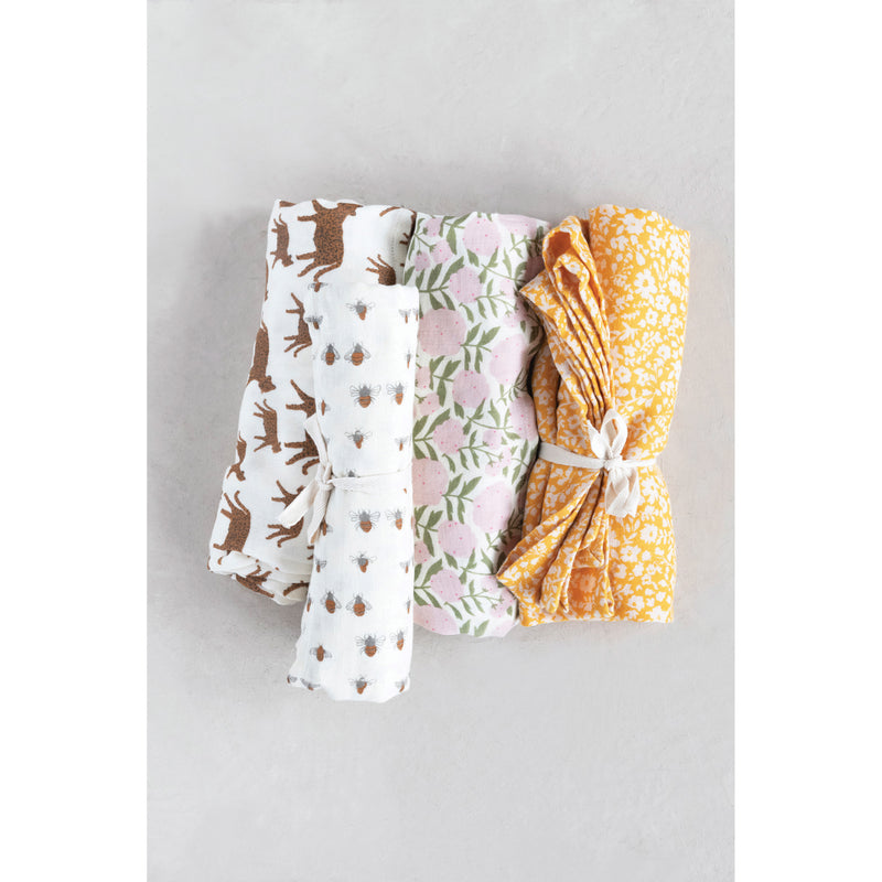 Cotton Swaddle with Pattern