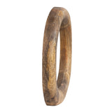 Mango Wood Standing Circle Décor, Natural