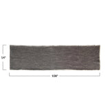 Linen Blend Table Runner with Frayed Edges