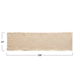 Linen Blend Table Runner with Frayed Edges