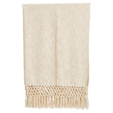 Woven Throw With Crochet and Fringe