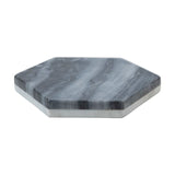 Hexagon Reversible Cheese/Cutting Board, Grey and White